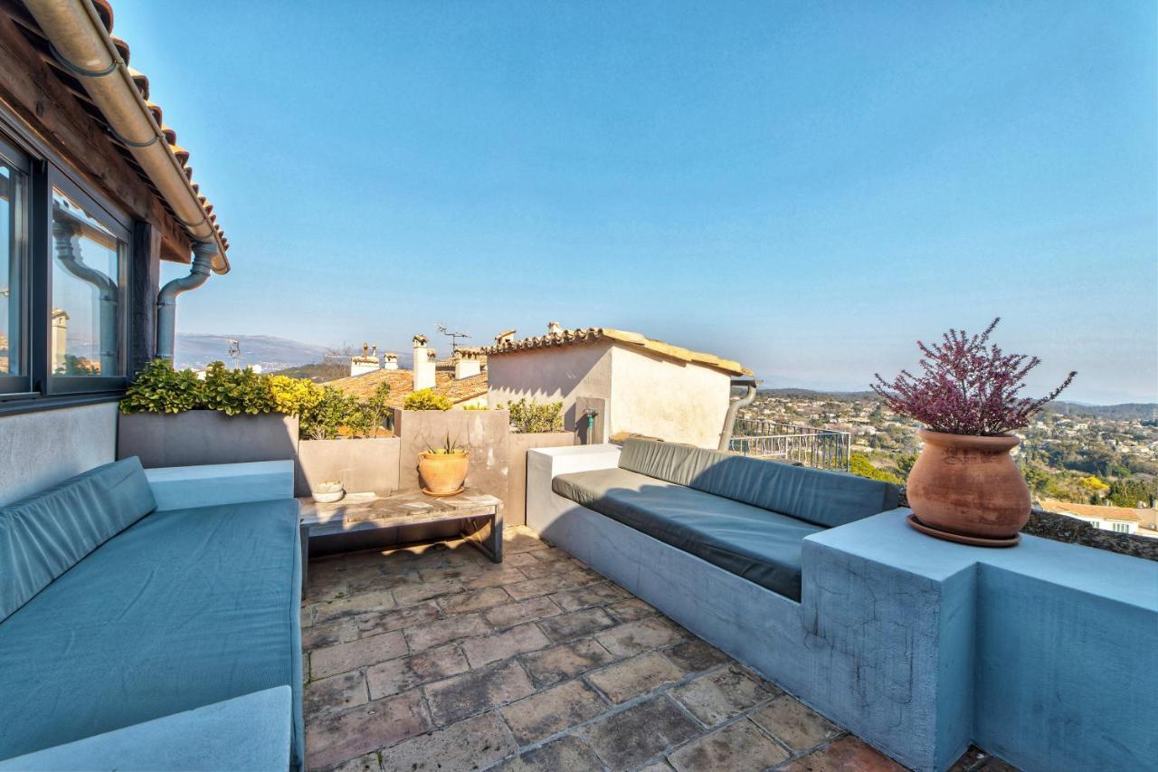 Townhouse Mougins In The Old Village, Fantastic View, Sea And Mountains 외부 사진