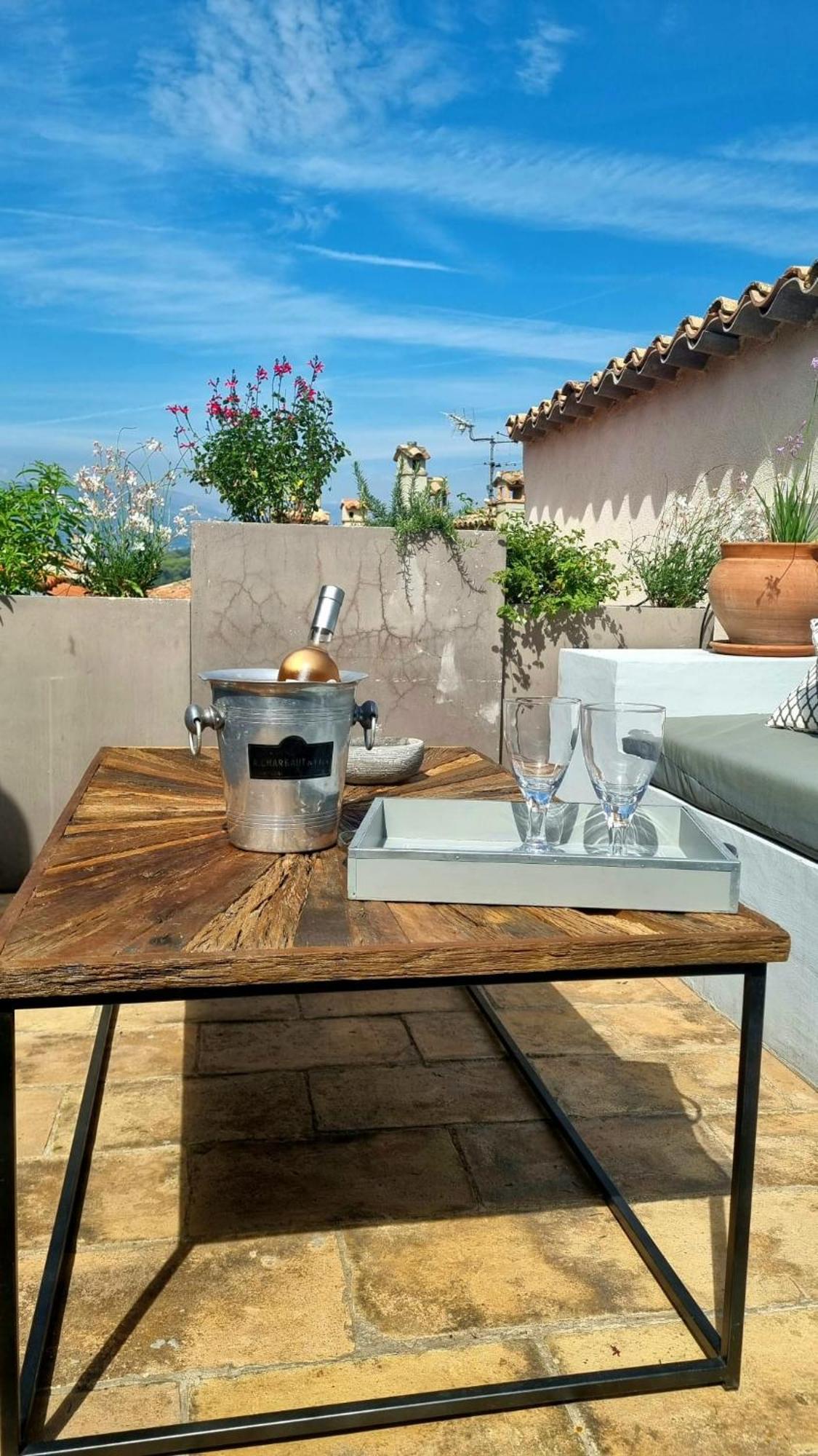 Townhouse Mougins In The Old Village, Fantastic View, Sea And Mountains 외부 사진